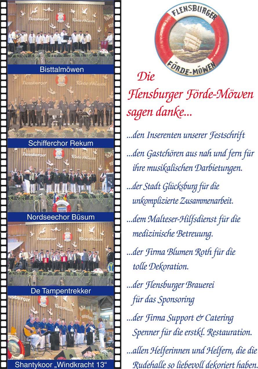 25 Jahre Flensburger Fördemöwen - Vielen Dank!